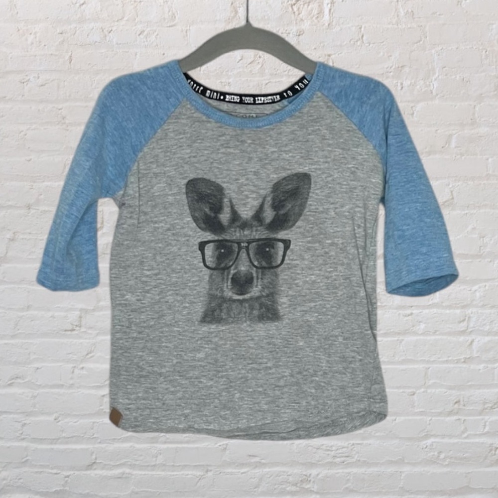 L&P Apparel Kangaroo Glasses Raglan T-Shirt